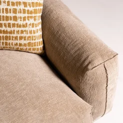 Divano Boboli in Tessuto Beige e Pelle Cammello*Mantellassi 1926 Best