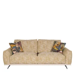 Divano Boboli in Tessuto Giallo e Bianco a Mosaico*Mantellassi 1926 Hot