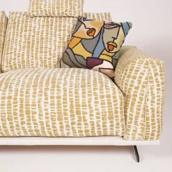 Divano Boboli in Tessuto Giallo e Bianco a Mosaico*Mantellassi 1926 Hot