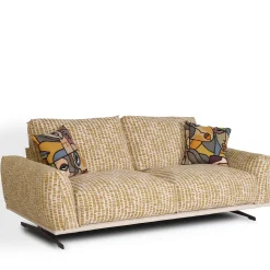 Divano Boboli in Tessuto Giallo e Bianco a Mosaico*Mantellassi 1926 Hot