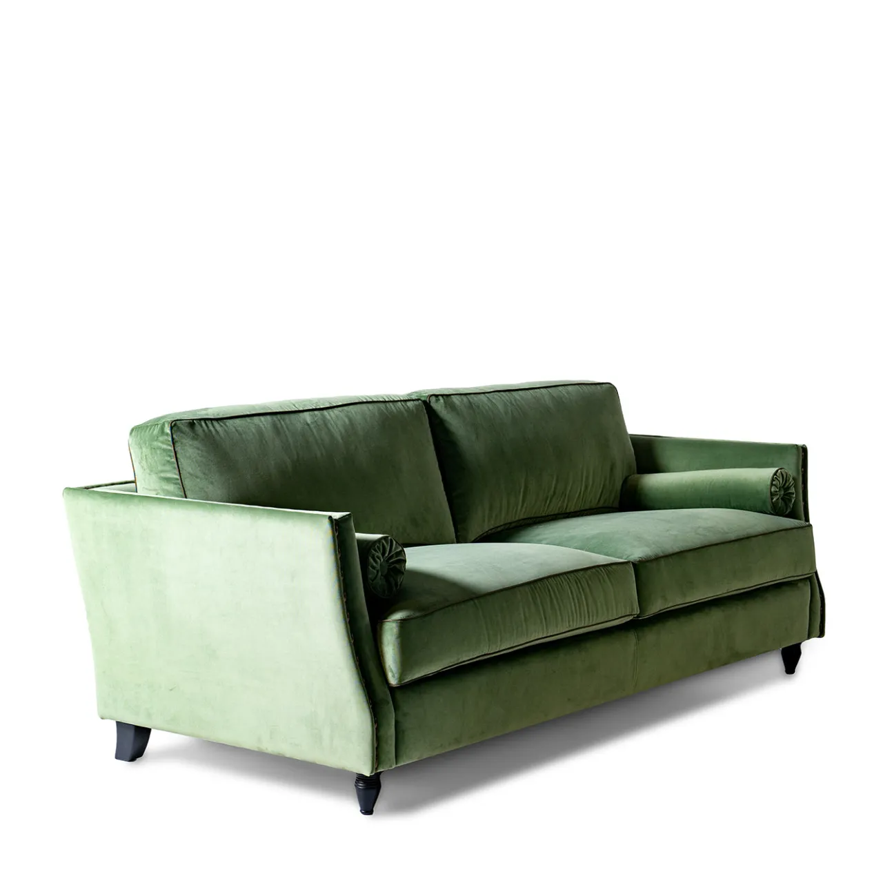 Divano Bramante in velluto verde a tre posti*Mantellassi 1926 Sale