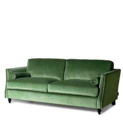 Divano Bramante in velluto verde a tre posti*Mantellassi 1926 Sale