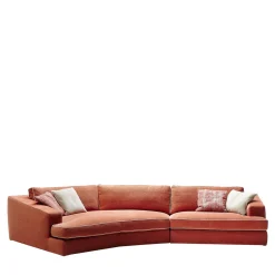 Divano Carmelo angolare in tessuto rosso*Black Tie Sale