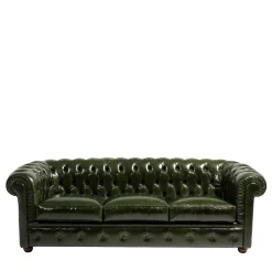 Divano Chesterfield pelle verde scuro*Mantellassi 1926 Online