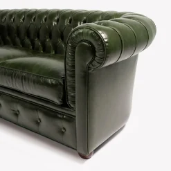 Divano Chesterfield pelle verde scuro*Mantellassi 1926 Online