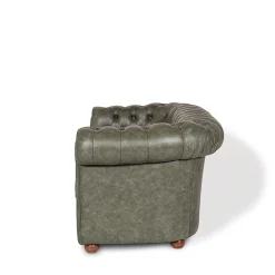 Divano Chesterfield pelle verde scuro*Mantellassi 1926 Hot