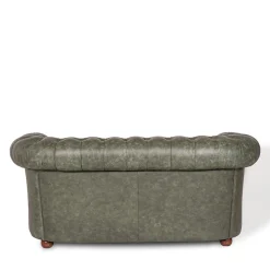 Divano Chesterfield pelle verde scuro*Mantellassi 1926 Hot