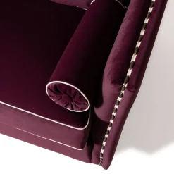 Divano classico Bramante velluto bordeaux*Mantellassi 1926 Outlet