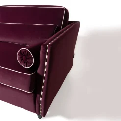 Divano classico Bramante velluto bordeaux*Mantellassi 1926 Outlet