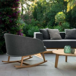 Divano Cleo a 3 posti in legno teak grigio*Talenti Sale