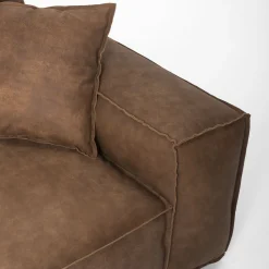 Divano componibile Placido con Free Side pelle marrone*Mantellassi 1926 Clearance