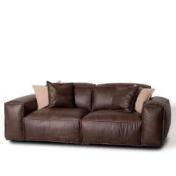 Divano componibile Placido pelle marrone*Mantellassi 1926 New