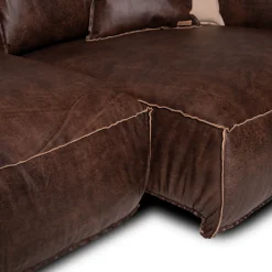 Divano componibile Placido pelle marrone*Mantellassi 1926 New
