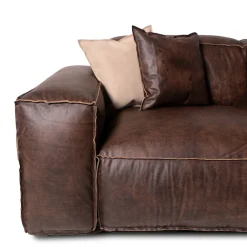 Divano componibile Placido pelle marrone*Mantellassi 1926 New