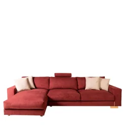 Divano con chaise longue Glam rosso*Mantellassi 1926 Best