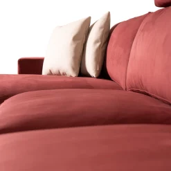 Divano con chaise longue Glam rosso*Mantellassi 1926 Best