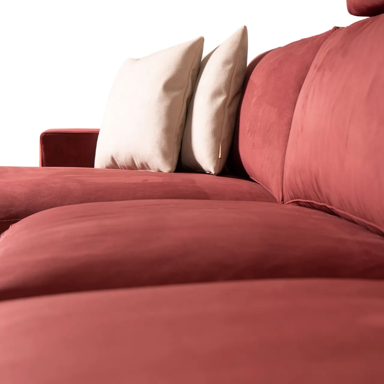Divano con chaise longue Glam rosso*Mantellassi 1926 Best
