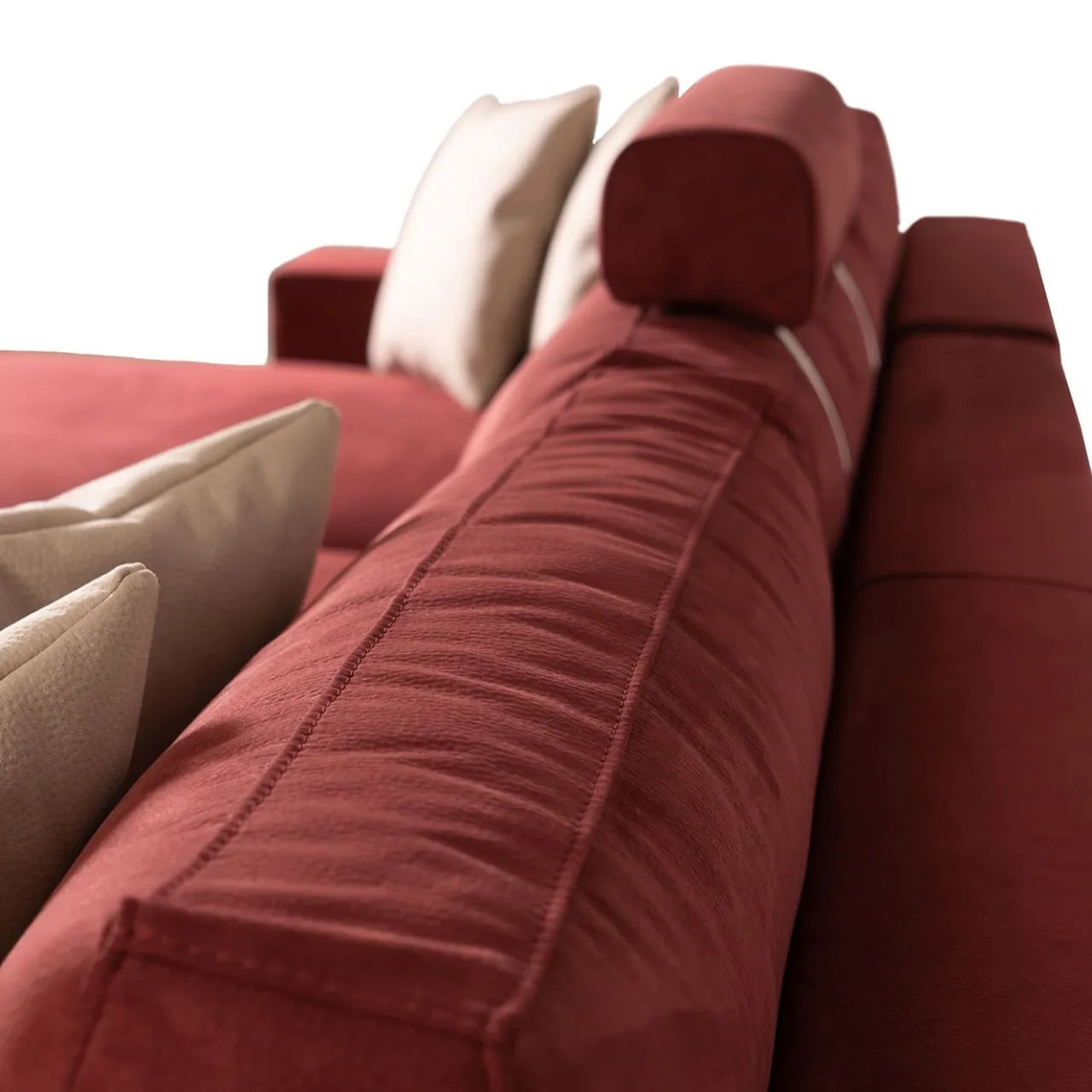 Divano con chaise longue Glam rosso*Mantellassi 1926 Best