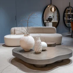 Divano Curvy Mono in tessuto bianco di Paola Navone*Casamilano Outlet