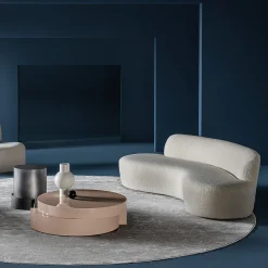 Divano Curvy Mono in tessuto bianco di Paola Navone*Casamilano Outlet