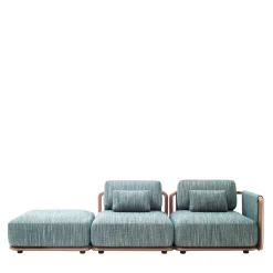 Divano da esterno modulare blu Moorea Key West #2*Giorgetti