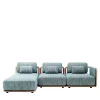 Divano da esterno modulare blu Moorea Key West #4*Giorgetti New