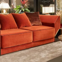 Divano Douglas in velluto color ruggine*Cafedesart Online