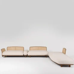 Divano Ellipse White a 3 moduli di Chiara Andreatti*Gebrüder Thonet Vienna GmbH (GTV) – Wiener GTV Design Clearance