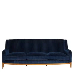 Divano Futura a 3 posti trapuntato blu*Salda Outlet