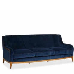 Divano Futura a 3 posti trapuntato blu*Salda Outlet