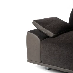 Divano Grand Tour in tessuto e pelle nera*Mantellassi 1926 Discount