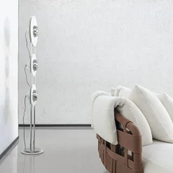 Divano grande Lee in pelle marrone e tessuto bianco di Pulina Exclusive Interiors*Daytona Sale