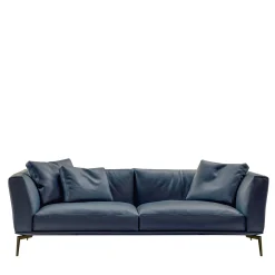 Divano Horizon in pelle blu di Giuseppe Bavuso*Alivar Best