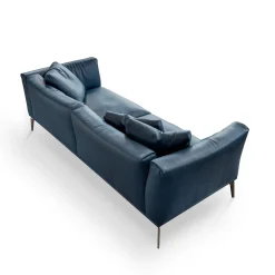 Divano Horizon in pelle blu di Giuseppe Bavuso*Alivar Best
