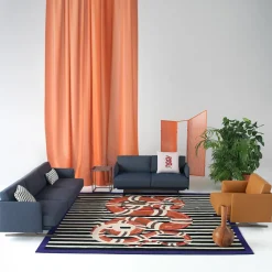 Divano Hugo' 3 posti blu*Sitia Discount