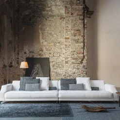 Divano in Tessuto Bianco Identity*Vibieffe Outlet