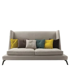 Divano in Tessuto con Schienale Alto Bianco Class*Vibieffe Clearance