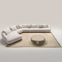 Divano Manila Bianco Curvilineo e Modulabile by Palomba + Serafini #1*Ferri 1956 Online