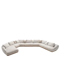 Divano Manila Bianco Curvilineo e Modulabile by Palomba + Serafini #2*Ferri 1956 Hot