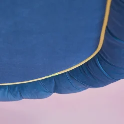 Divano Misstake in tessuto blu con bottoni di Giuseppe Dicecca*Paolo Nesi Best