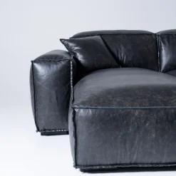 Divano Modulabile Placido in Pelle Antracite*Mantellassi 1926 Best