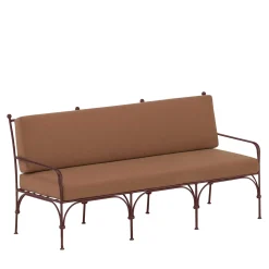 Divano Nottambula a 3 posti in ferro battuto marrone*Dante Negro New