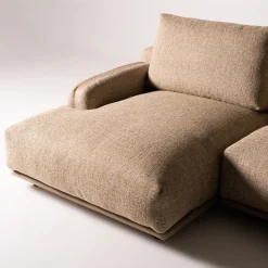 Divano Paloma in Tessuto Beige con Chaise Longue e Lato Libero*Mantellassi 1926