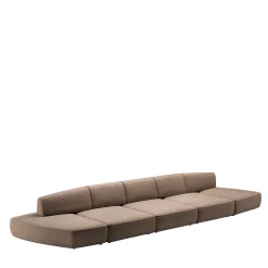 Divano Pavé a Cinque Moduli in tessuto Marrone di Marc Sadler*Sitia Outlet