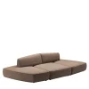 Divano Pavé a tre moduli in tessuto marrone di Marc Sadler #2*Sitia