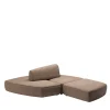 Divano Pavé Angolare a Tre Moduli in Tessuto Marrone di Marc Sadler*Sitia Hot