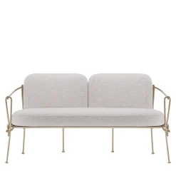 Divano per esterni Corda a due posti in ferro color champagne di Zanellato&Bortotto*Dante Negro Hot