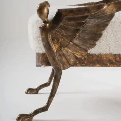 Divano Piccolo Over in Ottone Bianco*Mantellassi 1926