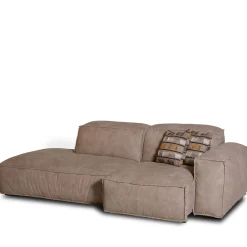 Divano Placido in Pelle Grigia con Lato Libero*Mantellassi 1926 Clearance