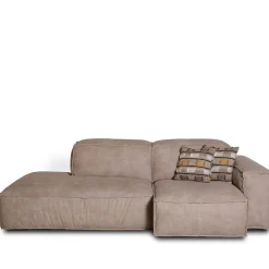 Divano Placido in Pelle Grigia con Lato Libero*Mantellassi 1926 Clearance